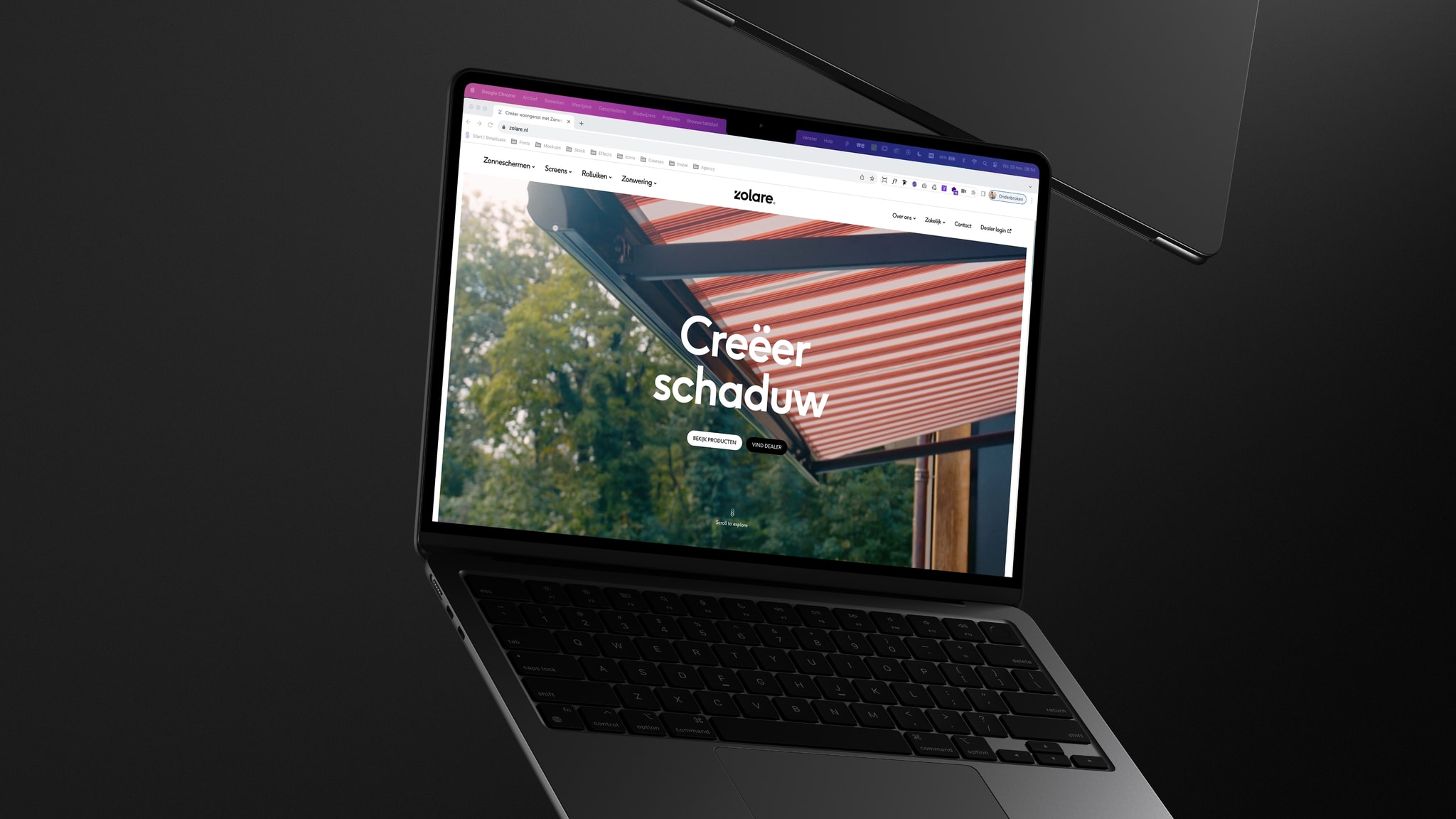 Zolare Website hero